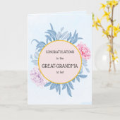 Blue Waterverf feliciteert oma Kaart (Gele Bloem)