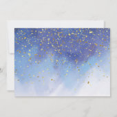 Blue Waterverf First Heilige Commune Foto Bedankkaart (Achterkant)