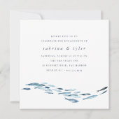 Blue Waterverf Fish Engagement Party Kaart (Voorkant)