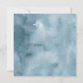 Blue Waterverf Fish Rehearings Dinner Kaart (Achterkant)