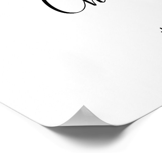 Blue Waterverf Floral Wedding Welcome Sign Poster (Hoek)