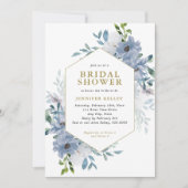 Blue Waterverf Flower Bouquet Vrijgezellenfeest Kaart (Voorkant)