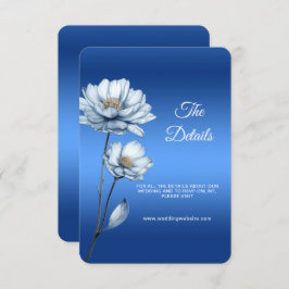 Blue Waterverf Flowers Detail Enclosure Kaart
