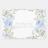 Blue Waterverf Flowers Lijst gepersonaliseerd Inpakpapier Vel (Voorkant 3)