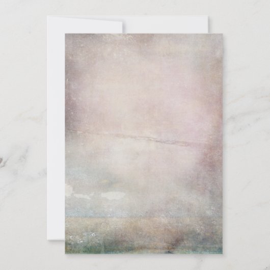 Blue Waterverf Flowers Rustic Background Kaart (Achterkant)