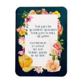 Blue Waterverf Funeral Programme Vibrant Floral Magneet (Verticaal)