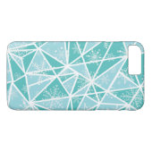 Blue Waterverf geometrische sneeuwvlokken patroon Case-Mate iPhone Case (Achterkant (Horizontaal))