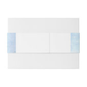 "Blue Waterverf" gepersonaliseerde buikbanden Uitnodigingen Wikkel (Achterkant Voorbeeld)