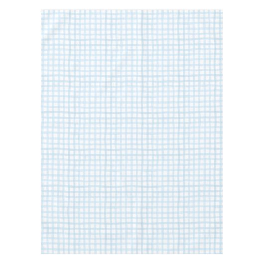 Blue Waterverf Gingham Baby shower tafelkleed (Voorkant)