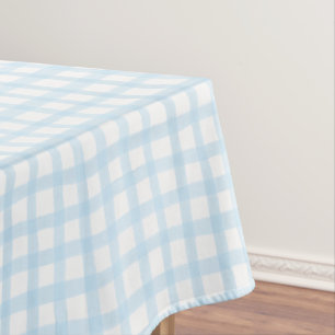 Blue Waterverf Gingham Baby shower tafelkleed