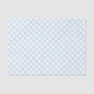 Blue Waterverf Gingham Boy Baby shower Tissuepapier