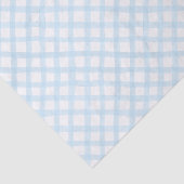 Blue Waterverf Gingham Boy Baby shower Tissuepapier (Detail)