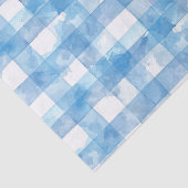 Blue Waterverf Gingham Tissuepapier (Detail)