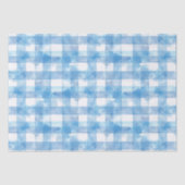 Blue Waterverf Gingham Tissuepapier (Voorkant)