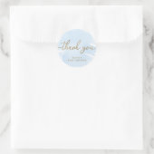 Blue Waterverf Gold Baby shower Favor Sticker (Tas)