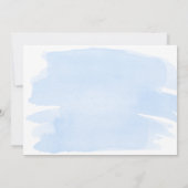 Blue Waterverf Gold Baby Sprinkle Invitation Kaart (Achterkant)