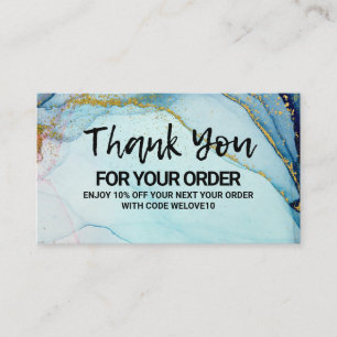 Blue Waterverf Gold Discount Visitekaartje