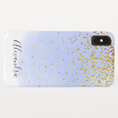 Blue Waterverf Gold Foil Glitter Confetti Case-Mate iPhone Case (Achterkant (horizontaal))
