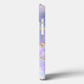 Blue Waterverf Gold Glitter Agate - Aangepast Case-Mate iPhone Case (Achterkant / Links)