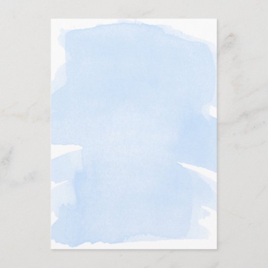 Blue Waterverf Gold Menu (Achterkant)