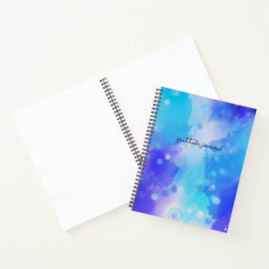 Blue Waterverf Gratitude Journal Notitieboek (Binnen)