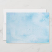 Blue Waterverf Happy Birthday Kaart (Achterkant)
