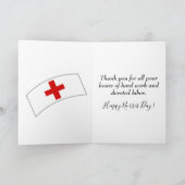 Blue Waterverf Happy Nurses Day Kaart (Binnen)