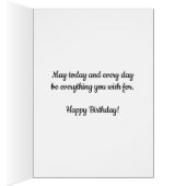 Blue Waterverf Heart 32nd Birthday (Binnen (Rechts))