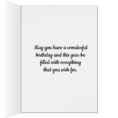 Blue Waterverf Heart 41st Birthday Kaart (Binnen (Rechts))