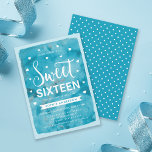 Blue Waterverf Hearts Sweet 16 verjaardagsfeestje Kaart<br><div class="desc">Deze trendy Blue Waterverf Sweet Sixteen Birthday Party-uitnodiging heeft hartjes tegen een blauw waterverf-achtergrond aan de voorkant. Kaart heeft een blauw polka dot patroon achterzijde. Bekijk hier andere Sweet 16-items https://www.zazzle.com/rosewoodandcitrus/sweet 16?rf=238364477188679314 Personaliseer deze uitnodiging door de plaatsaanduiding in de sjabloon te vervangen om uw informatie toe te voegen. Voor meer...</div>