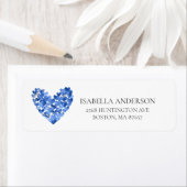 Blue Waterverf Hecht Return Address Label (Insitu)