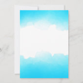 Blue Waterverf High School Class Reunion Sjabloon Kaart (Achterkant)