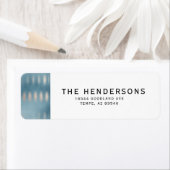 Blue Waterverf Holiday Return Address Label (Insitu)