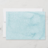 Blue Waterverf Hot Air Ballon Baby shower Kaart (Achterkant)