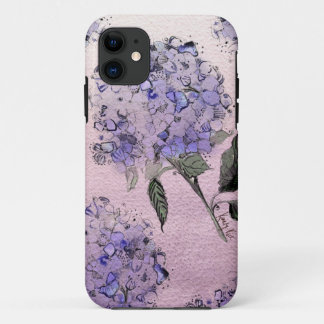 Blue Waterverf Hydrangea iPhone Case