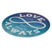 Blue Waterverf Infinity Love Wedding Date, Names Snijplank (Hoek)