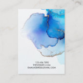 Blue Waterverf Instagram Earring Display Kaart Visitekaartje (Achterkant)