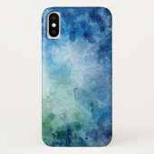 Blue Waterverf iPhone case (Achterkant)