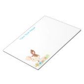 Blue Waterverf Little Bunny Notitieblok (Schuin)