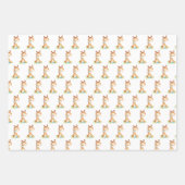 Blue Waterverf Little Horse Inpakpapier Vel (Voorkant 3)