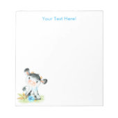 Blue Waterverf Little Koe-notebook Notitieblok (Voorkant)