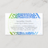 Blue Waterverf Mandala Yoga en Wellness Visitekaartje (Achterkant)