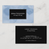 Blue Waterverf Massage Therapist Visitekaartje (Voorkant / Achterkant)