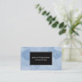 Blue Waterverf Massage Therapist Visitekaartje (Staand voorkant)