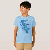 Blue Waterverf Mermaid T-Shirt (Voorkant volledig)