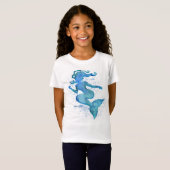 Blue Waterverf Mermaid T-Shirt (Voorkant volledig)