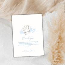 Blue Waterverf Minimalist Little Chef Baby shower