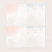 Blue Waterverf Modern Boy Dopen Place Card Kaart (Binnenkant ongevouwen)