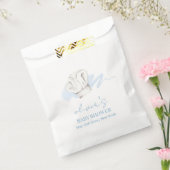 Blue Waterverf Modern Little Chef Baby shower Bedankzakje (Gezegeld)