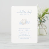 Blue Waterverf Modern Little Chef Baby shower Kaart (Staand voorkant)